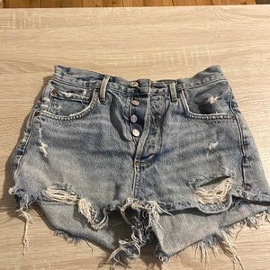 AGOLDE high waisted jean shorts